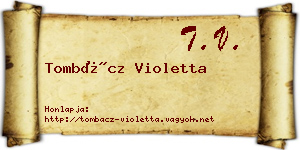 Tombácz Violetta névjegykártya